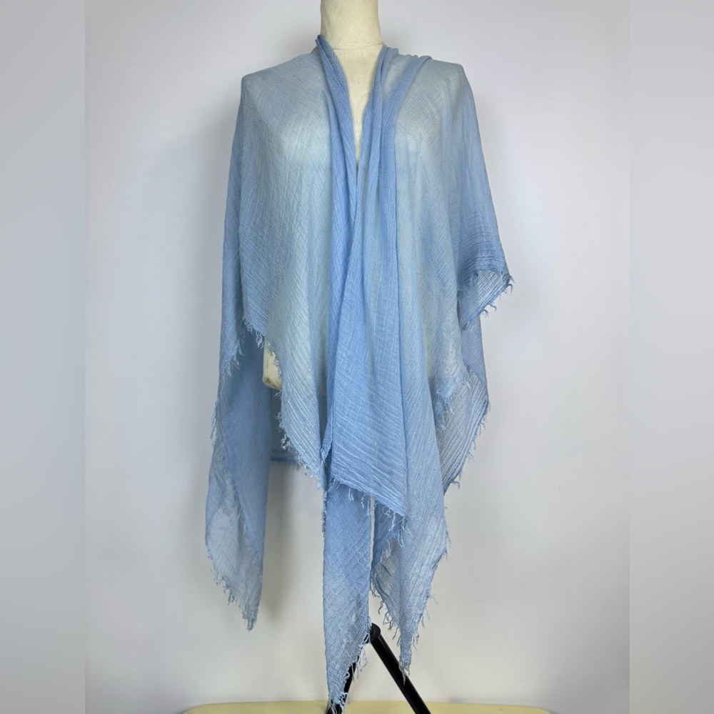 2 Boho Minimalist Fringed Shawls